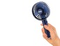 Een handzame blauwe ventilator van Unold.