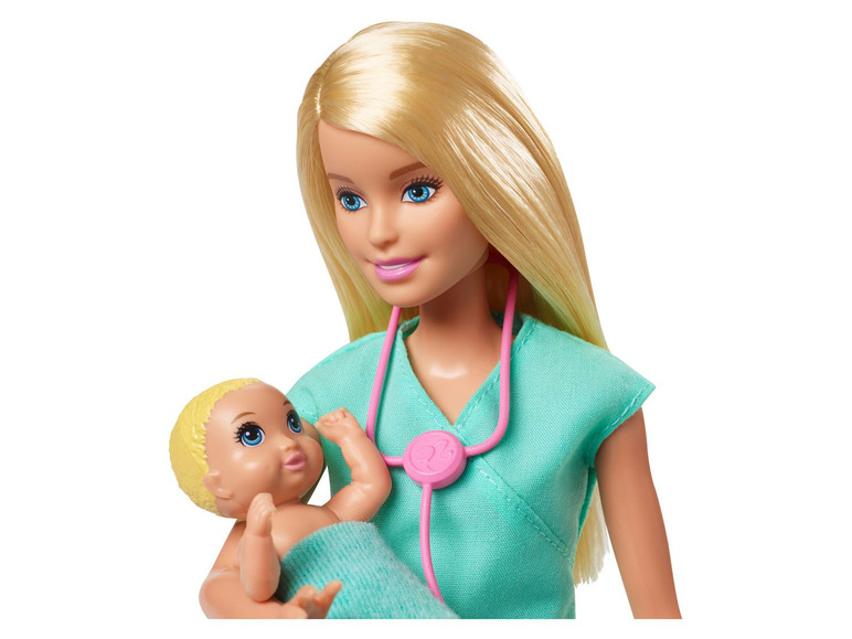 Ga naar volledige schermweergave: Barbie Kinderarts pop en speelset - afbeelding 3