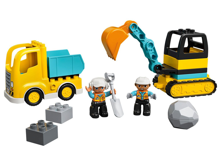 Ga naar volledige schermweergave: LEGO® DUPLO® Graafmachine en vrachtwagen - afbeelding 3