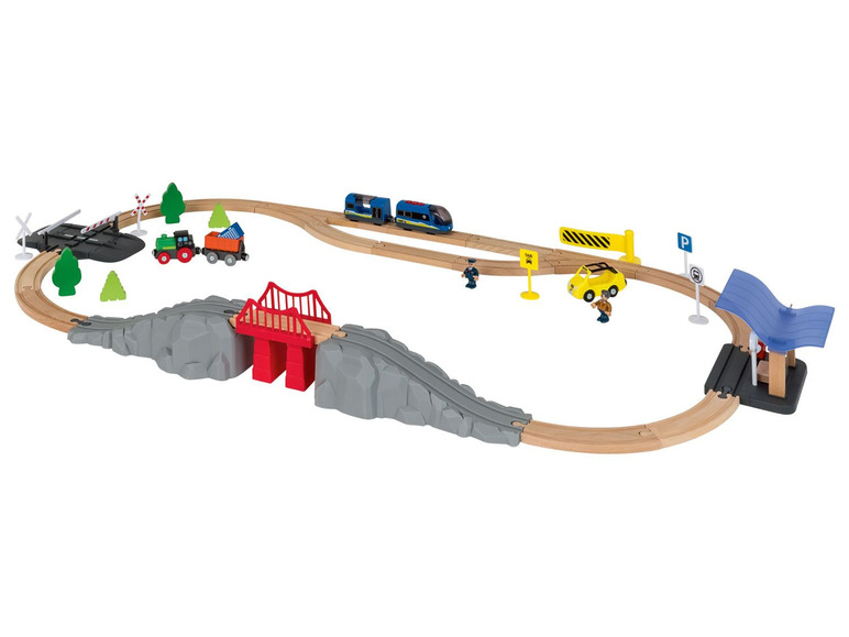 Ga naar volledige schermweergave: Playtive Houten treinbaanset - afbeelding 1