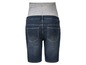 Donkerblauwe denim shorts voor zwangere vrouwen.