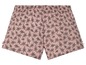 Roze shorts met bloemenprint.