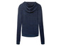 Een donkerblauw hoodie met lange mouwen.
