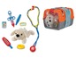 Speelgoeddokterset met stethoscoop, hondje en draagtas.