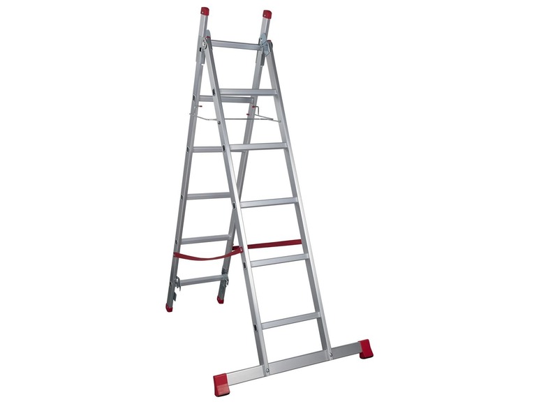Ga naar volledige schermweergave: POWERFIX Multifunctionele aluminium ladder - afbeelding 1
