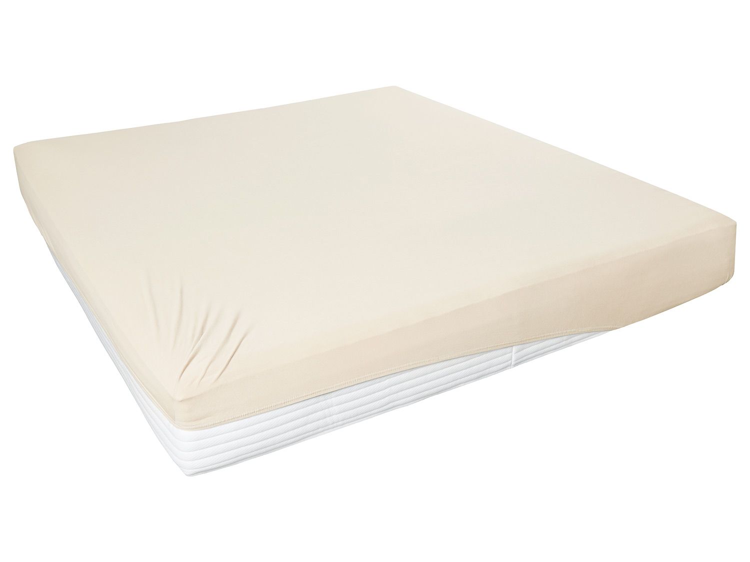 Primera elastan-jersey hoeslaken met rondom elastiek, 90-200 x 200 cm. (Ecru, 140-160 x 200 cm) afbeelding