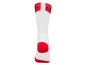 Witte sokken met rode accenten en Reebok logo.