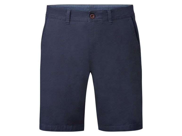 Donkerblauwe chino-korte broek voor heren.
