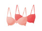 Twee roze bh's met kant