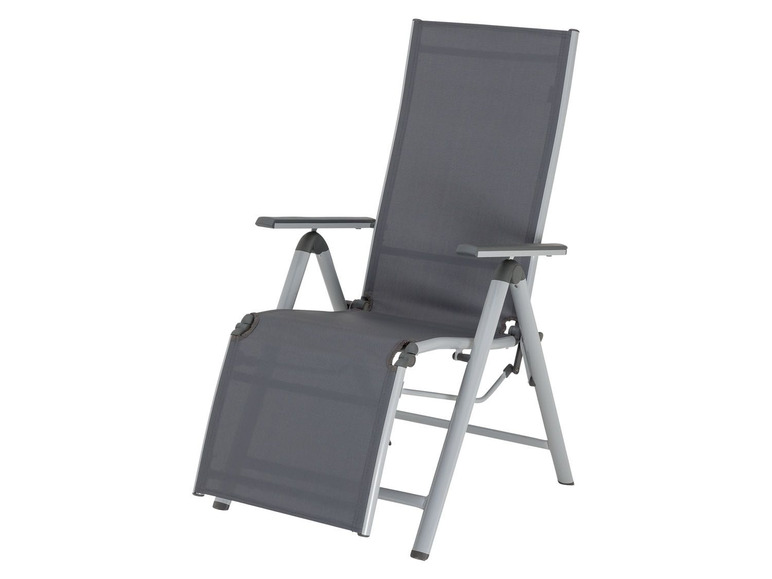 Ga naar volledige schermweergave: florabest Aluminium relaxstoel grijs - afbeelding 1