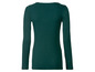Een donkergroen longsleeve shirt voor dames.
