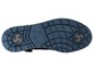 De onderkant van een blauwe sneaker met 'Fresh & Air' logo.