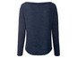 Een donkerblauwe longsleeve trui voor dames.