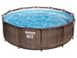 Een Bestway Steel Pro Max zwembad met wicker-effect