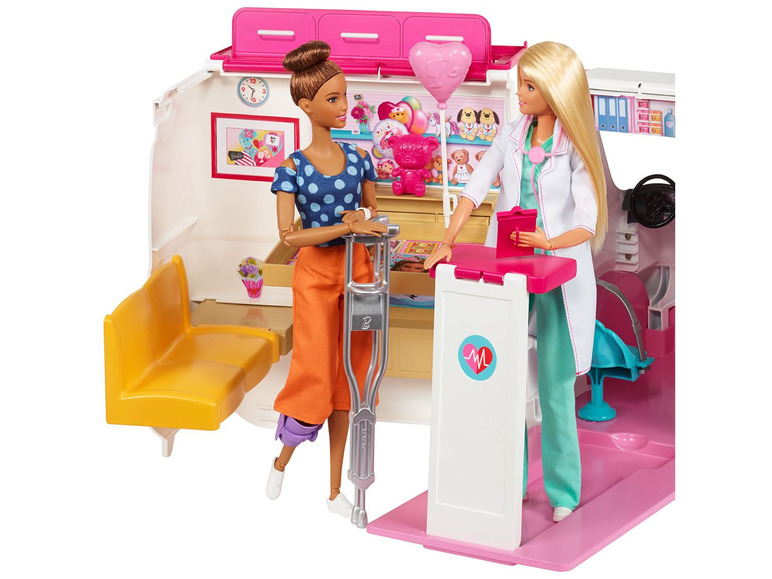 Ga naar volledige schermweergave: Barbie 2-in-1 ambulance speelset - afbeelding 17