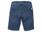 Donkerblauwe denim shorts met elastiek in de taille.
