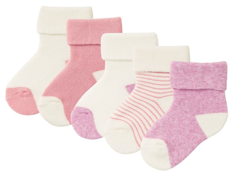 Ga naar volledige schermweergave: lupilu® 5 paar baby meisjes sokken - afbeelding 1