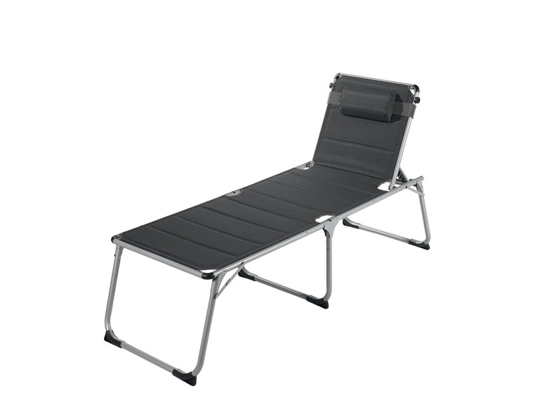 Ga naar volledige schermweergave: florabest Aluminium ligstoel met zonnedak grijs XXL - afbeelding 2