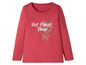 Een roze longsleeve met de tekst 'But First Sleep'.
