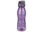 Een paarse, plastic waterfles met een dop.