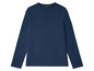 Een donkerblauwe longsleeve trui.