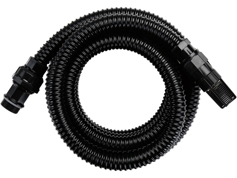 Zwarte tuinslang met koppelingen