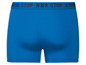 Blauwe onderbroek met 'N3VR STOP' logo