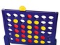 Een spel Connect Four met gele en rode schijven.