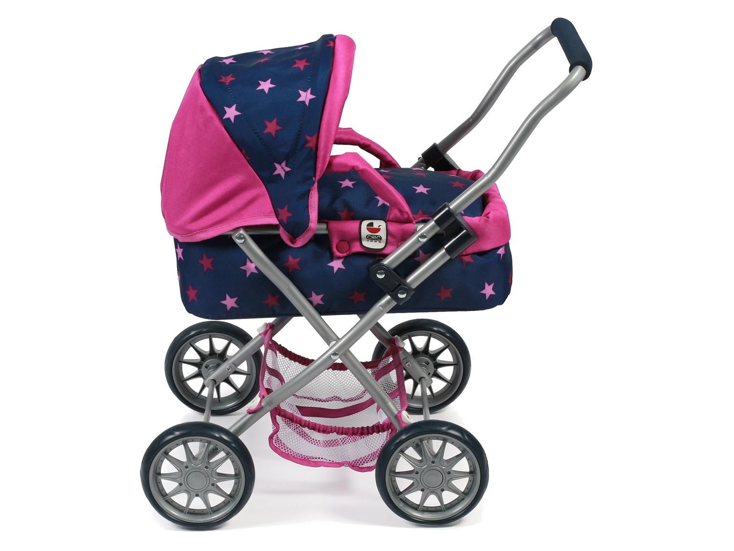 Bayer Chic 2000 Kleine Poppenwagen Smarty Melange Navy Grijs