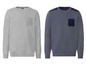 Twee grijs en donkerblauwe sweatshirts van Livigno met een opvallende borstzak.