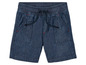 Blauwe denim shorts met trekkoord.