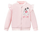 Roze meisjesjas met Dalmatiër print en ruches.