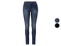 Donkerblauwe skinny jeans voor dames.