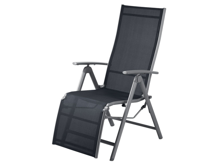 Ga naar volledige schermweergave: florabest Aluminium relaxstoel grijs - afbeelding 1