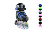 Blauwe inline skates van Apollo met lichtgevende wielen.