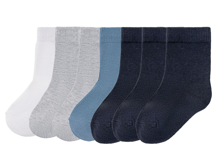 7 paar jongens sokken (27-30, Wit-grijs-blauw-marine)