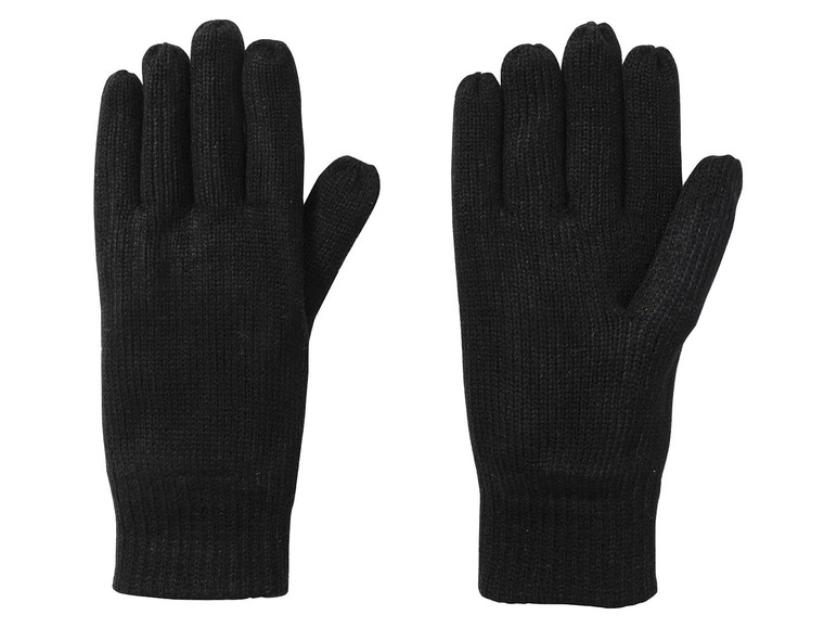 Twee paar zwarte gebreide handschoenen.