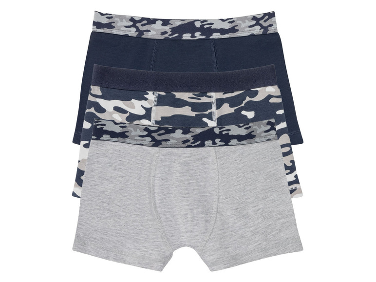 Drie boxershorts met camouflageprint