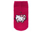 Een roze sok met Hello Kitty.