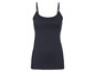 Een donkerblauwe spaghettiband tanktop.