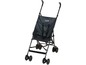 Een zwarte Safety 1st buggy met wielen.