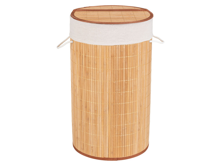 Ga naar volledige schermweergave: Wenko Waskist »Bamboo«, 55 l inhoud, met katoenen waszak, van bamboe - afbeelding 6