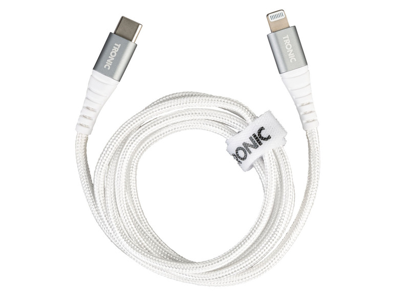 Witte USB-C naar Lightning kabel van TRONIC.