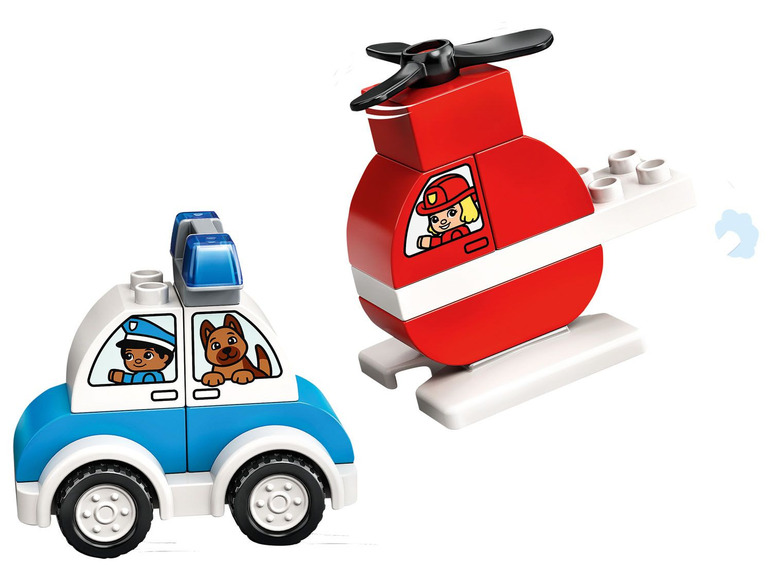 Ga naar volledige schermweergave: LEGO® DUPLO® Brandweerhelikopter en politiewagen (10957) - afbeelding 3