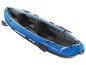 Blauwe opblaasbare kajak van Hydro-Force met twee zitplaatsen en peddels.