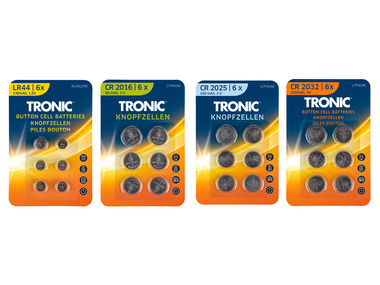 TRONIC 6 knoopcelbatterijen