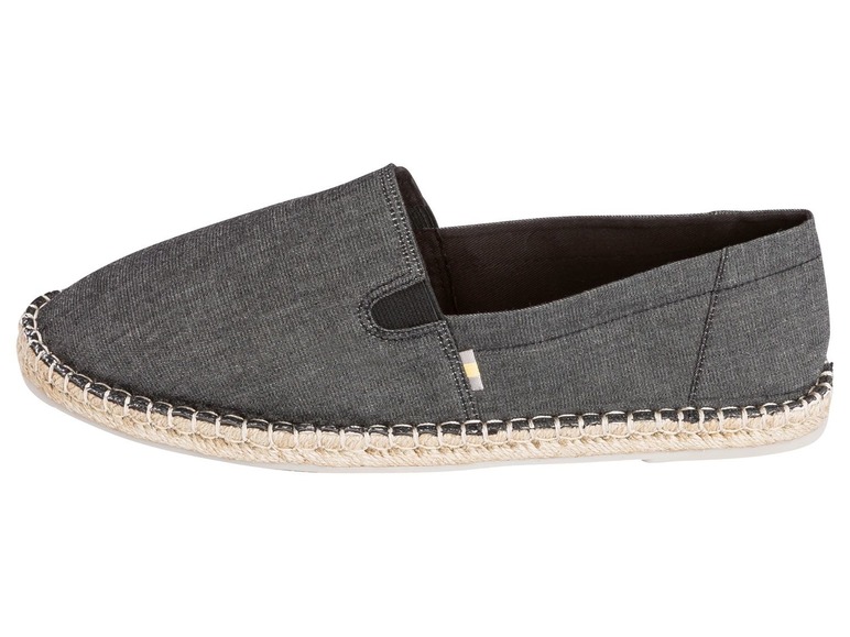 Donkergrijze espadrilles met een jute zool.