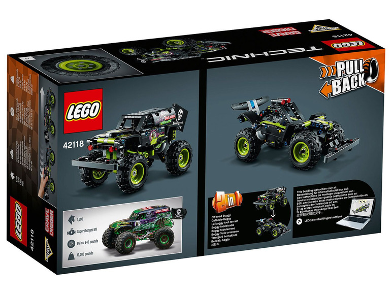 Ga naar volledige schermweergave: LEGO® Technic Monster Jam™ Grave Digger™ - 42118 - afbeelding 2