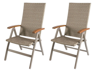 florabest 2 standenstoelen beige