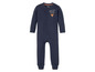 Een blauwe baby-onesie met een vos en de tekst 'Make Wild Friends'.